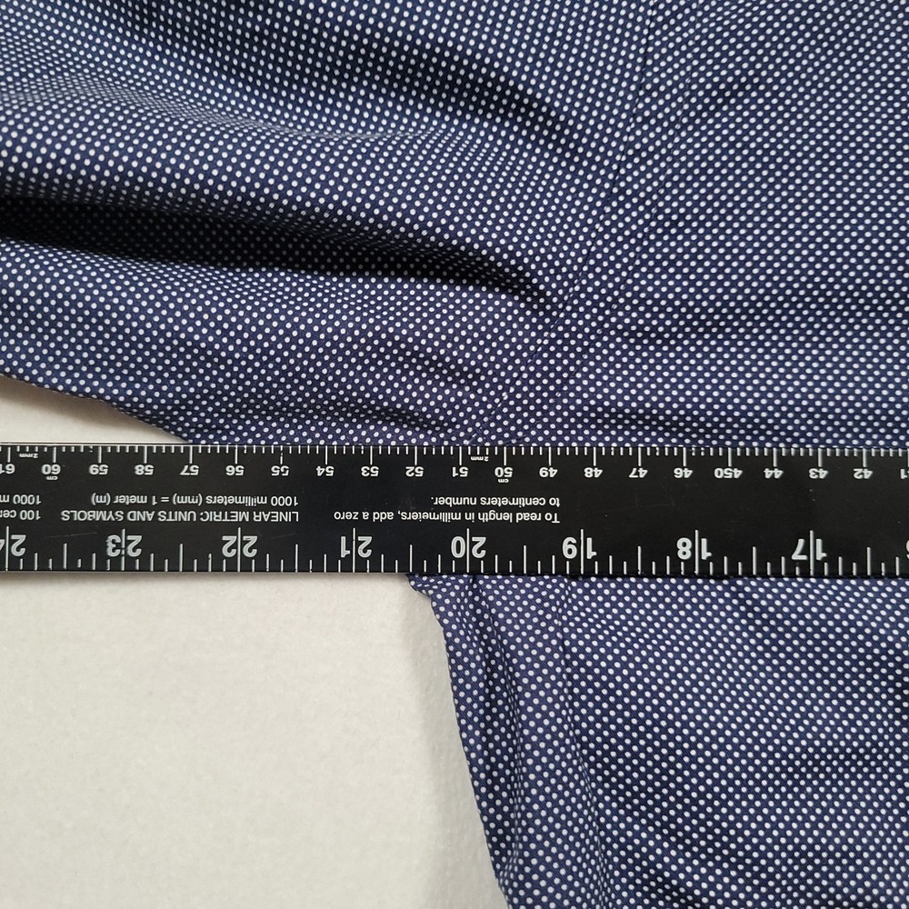 Eton Men Dress Shirt 39 15.5 Slim Fit Blue Polka Dot Cotton - Picture 5 of 10